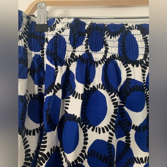 Kate Spade Blaire Stamped Polka Dot Skirt 12 A-line Full Smocked Waist EUC! - Picture 2 of 5